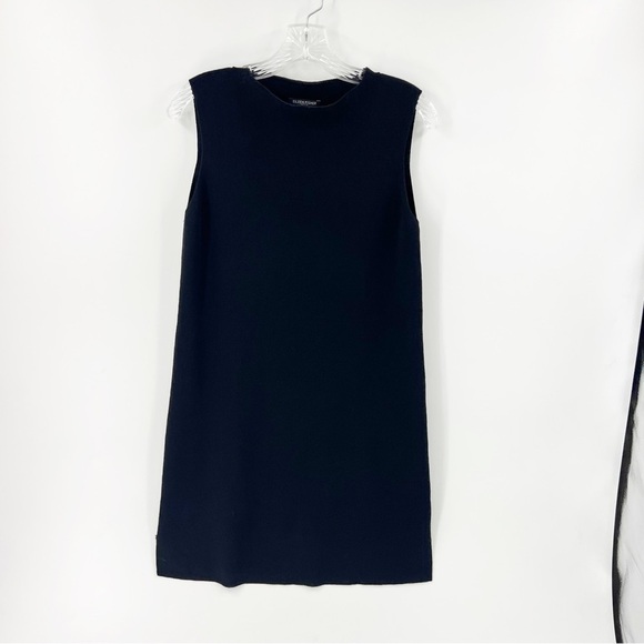 ✅ EILEEN FISHER WOOL MOCK NECK TUNIC/DRESS BLACK SIZE SMALL PETITE - Picture 1 of 8